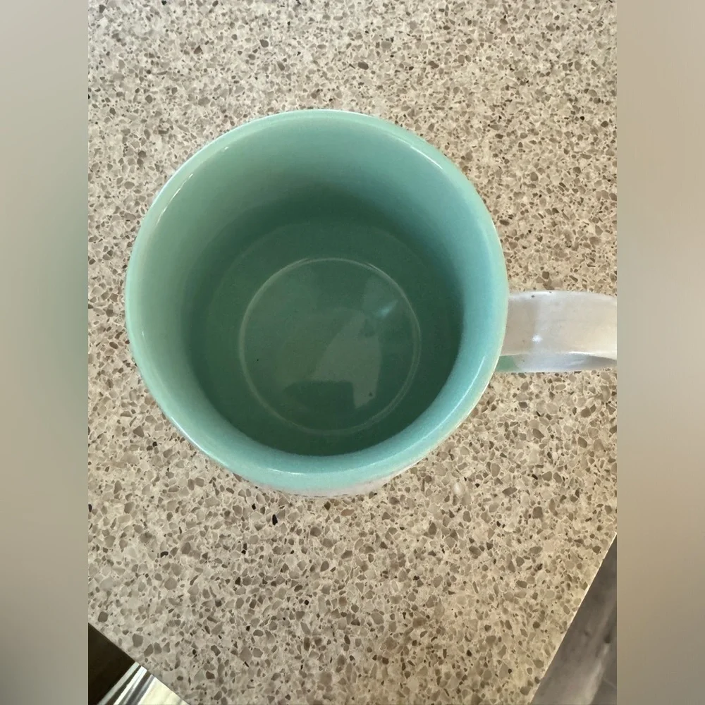 Love Heart Mug - White and Mint Green - Picture 3 of 3